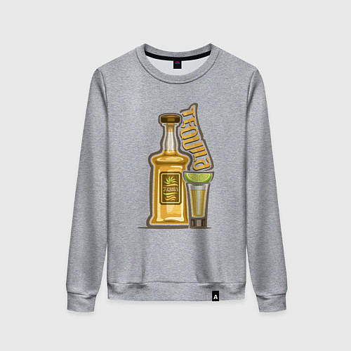 Женский свитшот Текила с лаймом / Меланж – фото 1