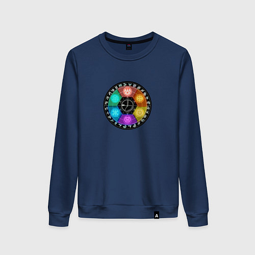 Женский свитшот Бакуган стихии / Тёмно-синий – фото 1
