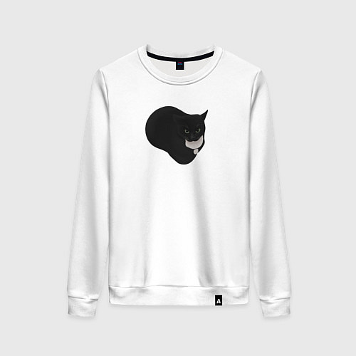 Женский свитшот Maxwell cat / Белый – фото 1