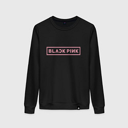 Свитшот хлопковый женский Black pink - logotype - South Korea, цвет: черный