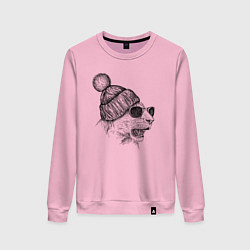 Женский свитшот Львица в шапке