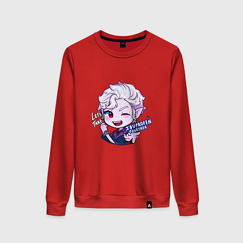 Женский свитшот Миленький Астарион - Балдурс Гейт 3 / Красный – фото 1