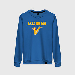 Свитшот хлопковый женский Jazz do eat, цвет: синий
