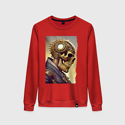 Женский свитшот Череп а стиле стимпанк - нейросеть