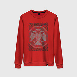 Свитшот хлопковый женский Герб Российской империи, цвет: красный