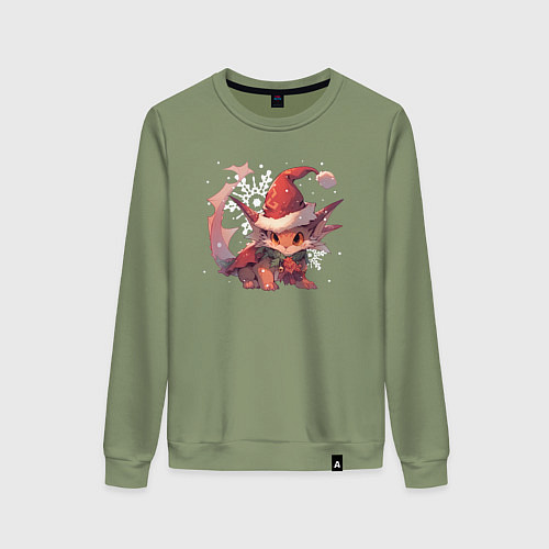 Женский свитшот 2024 Happy Dragon year / Авокадо – фото 1