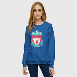 Свитшот хлопковый женский Liverpool fc sport collection, цвет: синий — фото 2