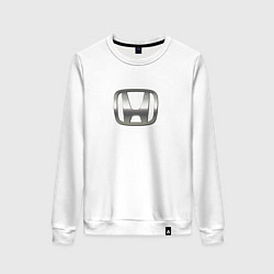 Свитшот хлопковый женский Honda sport auto silver, цвет: белый