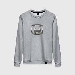 Свитшот хлопковый женский Honda sport auto silver, цвет: меланж