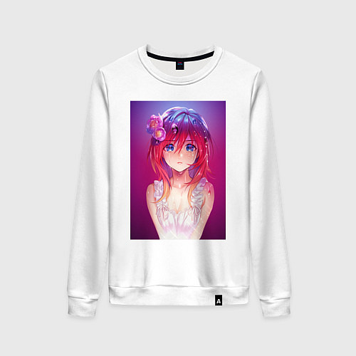 Женский свитшот Anime Girl refflex / Белый – фото 1