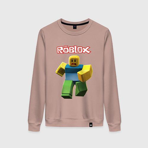 Женский свитшот Roblox бегущий персонаж / Пыльно-розовый – фото 1