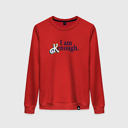 Свитшот хлопковый женский I am kenough - барби, цвет: красный