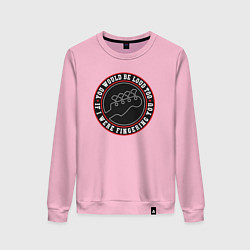 Свитшот хлопковый женский Громкий гитарист, цвет: светло-розовый