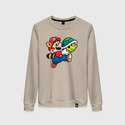 Женский свитшот Марио несёт черепашку