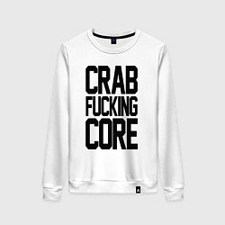 Свитшот хлопковый женский Crabcore, цвет: белый