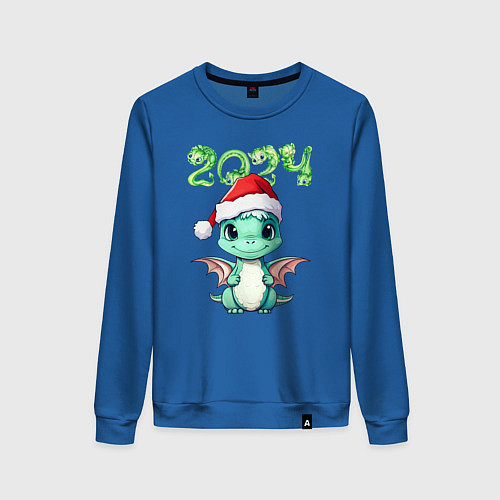 Женский свитшот 2024 символ года милый дракончик / Синий – фото 1