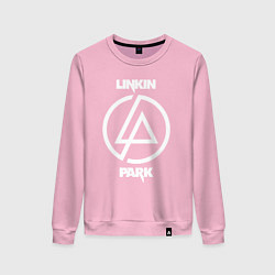 Свитшот хлопковый женский Linkin Park logo, цвет: светло-розовый