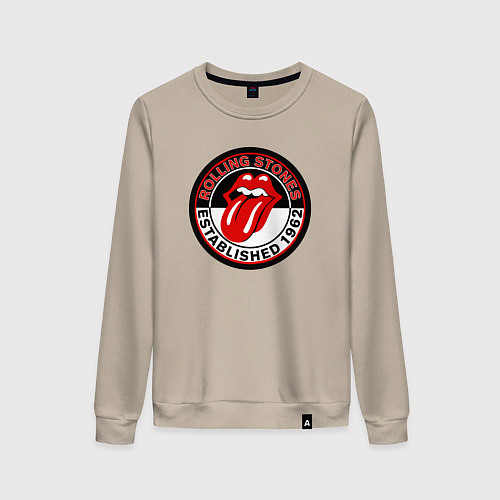 Женский свитшот Rolling Stones established 1962 / Миндальный – фото 1