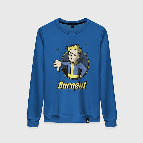 Женский свитшот Burnout - vault boy / Синий – фото 1