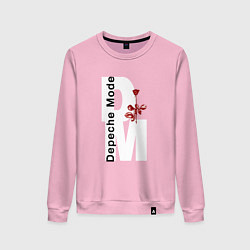 Свитшот хлопковый женский Depeche Mode - Rose Violator mode, цвет: светло-розовый