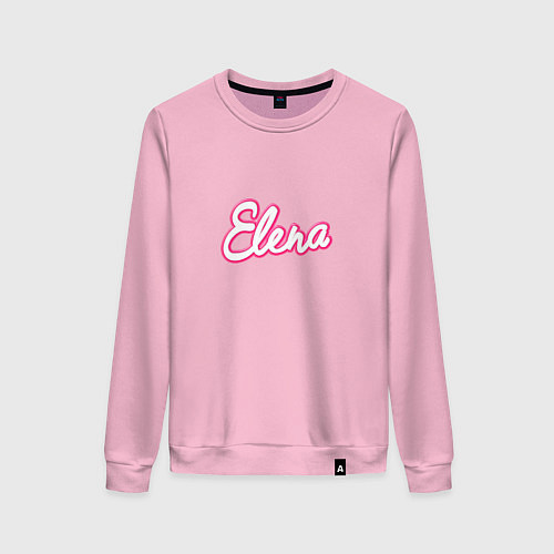 Женский свитшот Елена в стиле Барби - обьемный шрифт / Светло-розовый – фото 1