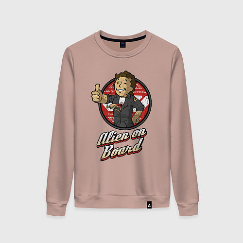 Женский свитшот Fallout - vault girl / Пыльно-розовый – фото 1