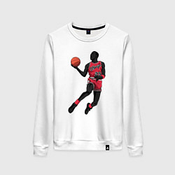 Свитшот хлопковый женский Retro Jordan, цвет: белый