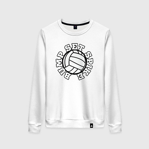 Женский свитшот Bump set spike / Белый – фото 1