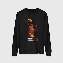 Свитшот хлопковый женский Flying Jordan, цвет: черный