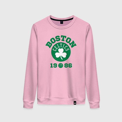 Женский свитшот Boston Celtics 1986 / Светло-розовый – фото 1