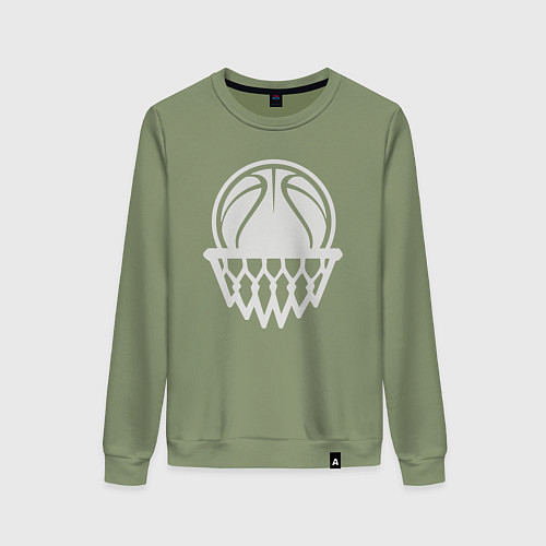 Женский свитшот Мяч в кольце / Авокадо – фото 1