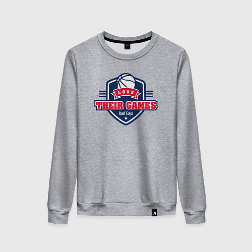 Женский свитшот Love their games / Меланж – фото 1