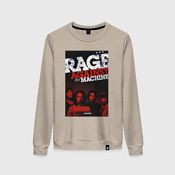 Свитшот хлопковый женский RATM - all group, цвет: миндальный