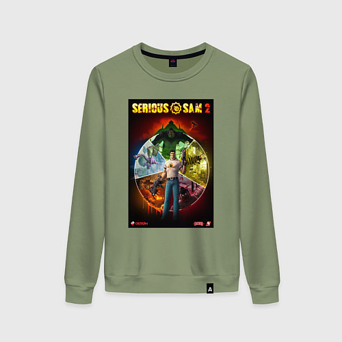 Женский свитшот Serious Sam 2 - all bosses / Авокадо – фото 1