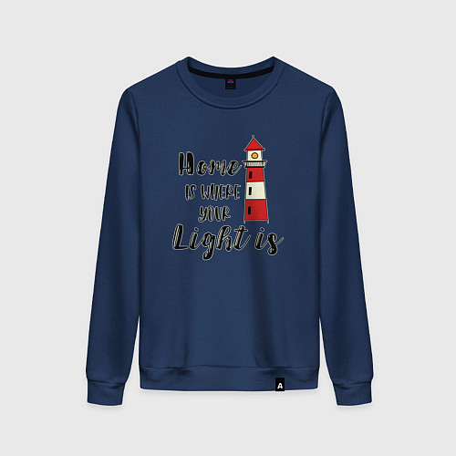 Женский свитшот Маяк ретро / Тёмно-синий – фото 1