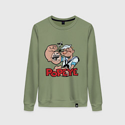 Женский свитшот Попай - бицепс