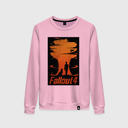Свитшот хлопковый женский Fallout 4 dog, цвет: светло-розовый