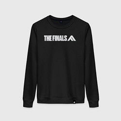 Свитшот хлопковый женский The finals logo, цвет: черный