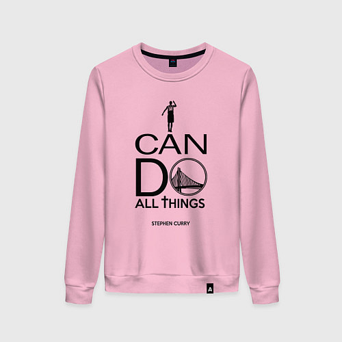 Женский свитшот Curry do all things / Светло-розовый – фото 1