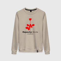 Свитшот хлопковый женский Depeche Mode - Violator album logo, цвет: миндальный