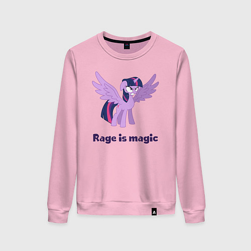 Женский свитшот Твайлайт Спаркл в ярости / Светло-розовый – фото 1