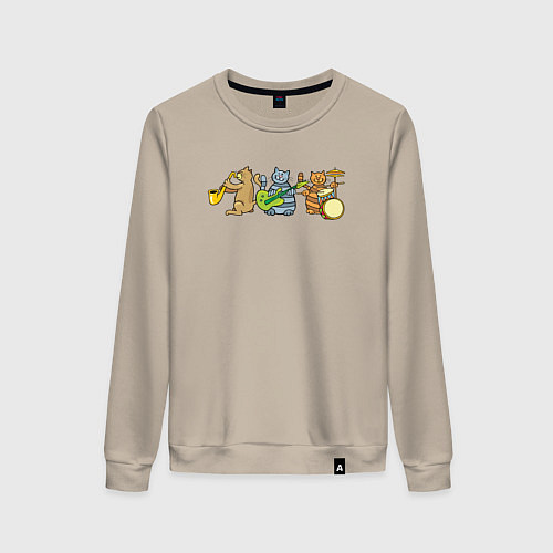 Женский свитшот Кошачий ансамбль / Миндальный – фото 1