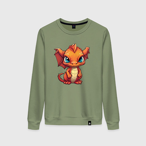 Женский свитшот Дракоша доброта 2024 / Авокадо – фото 1