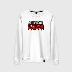 Женский свитшот Встречайте 2024