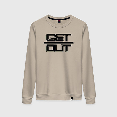 Женский свитшот Get out black / Миндальный – фото 1