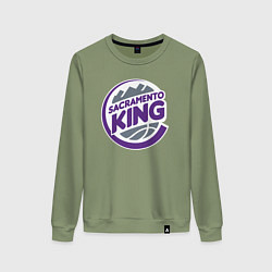 Свитшот хлопковый женский Sacramento king, цвет: авокадо