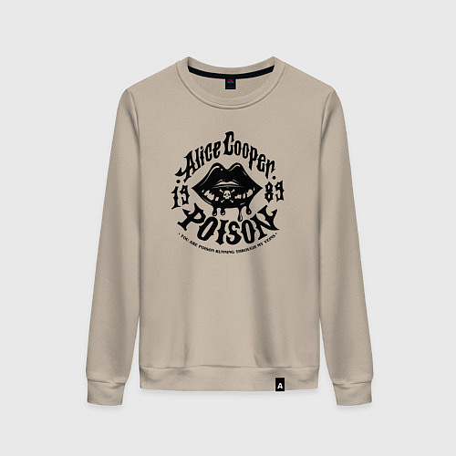 Женский свитшот Alice Cooper poison / Миндальный – фото 1