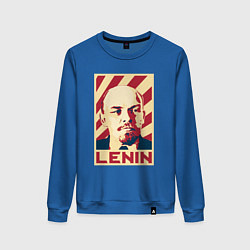 Свитшот хлопковый женский Vladimir Lenin, цвет: синий