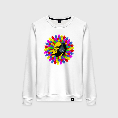 Женский свитшот Lenin color music / Белый – фото 1