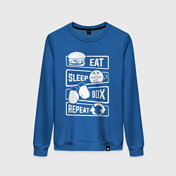 Женский свитшот Еда сон бокс